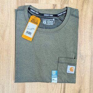NWT Carhartt Force Relaxed Fit Pocket T-Shirt Basil Heather Green XXL